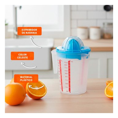 PACK6 HERRAMIENTA FUNCIONAL PARA PREPARAR JUGO CASERO CELESTE Y+PAPEL REGALO - 2