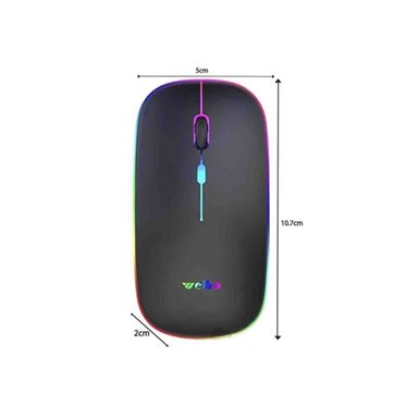 PACK2 PERIFERICO INALAMBRICO TIPO MOUSE NEGRO PARA LAPTOP Y PC DE USO DIARIO Y+REGALO STICKER - 4