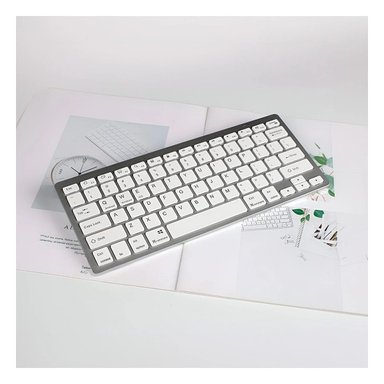 PACK2 PACK TECLADO Y MOUSE CONECTABLE PARA COMPUTADORA Y OFICINA COLOR BLANCO - 3