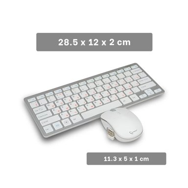 PACK2 PACK TECLADO Y MOUSE CONECTABLE PARA COMPUTADORA Y OFICINA COLOR BLANCO - 4