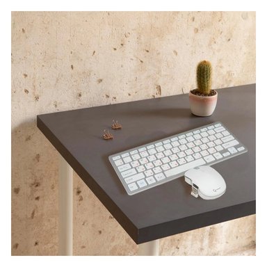 PACK2 PACK TECLADO Y MOUSE CONECTABLE PARA COMPUTADORA Y OFICINA COLOR BLANCO - 5