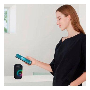 PACK2 BOCINA BLUETOOTH NEGRA PORTATIL CON SONIDO CLARO PARA ESCUCHAR MUSICA Y+REGALO STICKER - 3