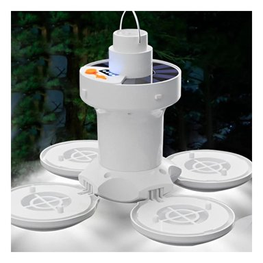 PACK2 BOMBILLA LED RECARGABLE CON PANEL SOLAR CON LUZ BRILLANTE PARA SALA - 2