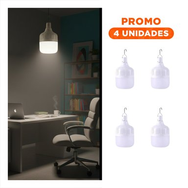 PACK4 ILUMINACION LED RECARGABLE CON LUZ Y FUNCIONAMIENTO DURADERO Y+REGALO STICKER - 1