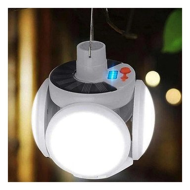 PACK4 FOCO LED RECARGABLE CON PANEL SOLAR CON LUZ POTENTE PARA HOGAR - 3
