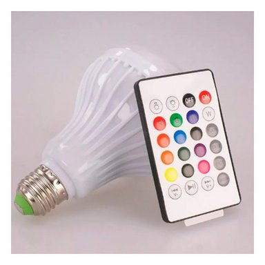 PACK12 FOCO LED MUSICAL BLUETOOTH CON LUCES GIRATORIAS Y SONIDO INTEGRADO Y+REGALO STICKER - 5