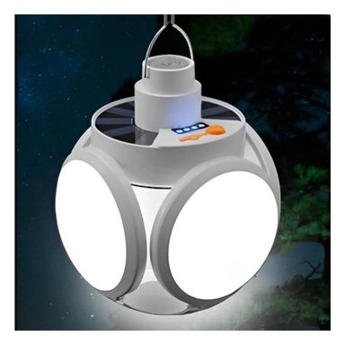 PACK4 BOMBILLA LED RECARGABLE CON PANEL SOLAR CON LUZ INTENSA PARA SALA Y+PAPEL REGALO - 2