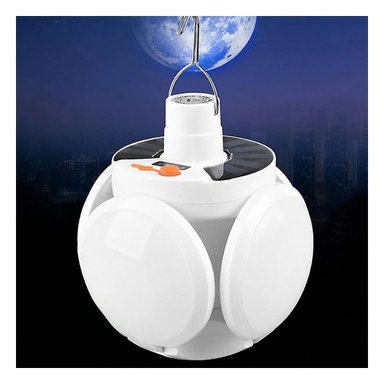 PACK4 BOMBILLA LED RECARGABLE CON PANEL SOLAR CON LUZ INTENSA PARA SALA Y+PAPEL REGALO - 5