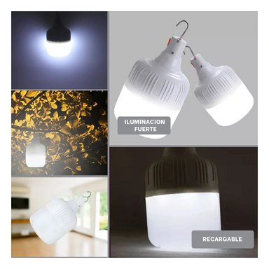 PACK2 ILUMINACION LED RECARGABLE CON LUZ BRILLANTE Y USO FACIL PARA HOGAR Y+PAPEL REGALO - 3