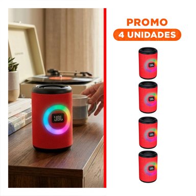 PACK4 MINI PARLANTE ROJO COMPACTO PORTATIL AUDIO NÍTIDO Y BATERIA DURADERA Y+REGALO STICKER - 1