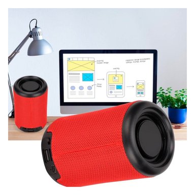 PACK4 MINI PARLANTE ROJO COMPACTO PORTATIL AUDIO NÍTIDO Y BATERIA DURADERA Y+REGALO STICKER - 3