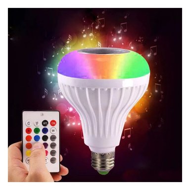 PACK2 BOMBILLA LED MUSICAL BLUETOOTH CON SONIDO Y LUCES LED PARA DECORACION - 5