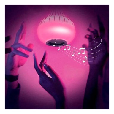 PACK4 BOMBILLA LED MUSICAL BLUETOOTH CON CONTROL DE SONIDO Y LUCES LED PARA CASA Y+PAPEL REGALO - 2