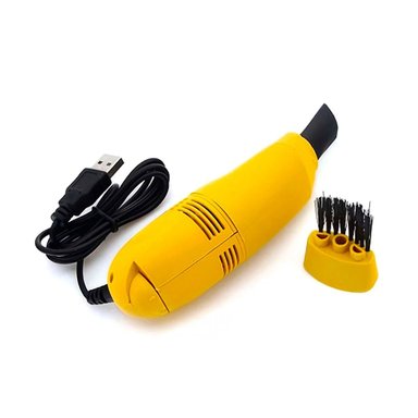 PACK6 PORTATIL ASPIRADORA USB AMARILLO PARA MIGAS Y POLVO Y+REGALO STICKER - 2