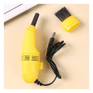 PACK6 PORTATIL ASPIRADORA USB AMARILLO PARA MIGAS Y POLVO Y+REGALO STICKER - 5