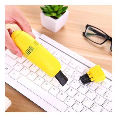 PACK4 PORTATIL ASPIRADOR USB AMARILLO PARA LIMPIEZA DE TECLADO Y LAPTOP - 5