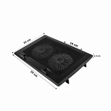 PACK6 COOLER MODERNO PARA LAPTOP A8 NEGRO CON SISTEMA DE AIRE FORZADO - 4