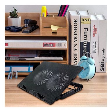 PACK6 COOLER MODERNO PARA LAPTOP A8 NEGRO CON SISTEMA DE AIRE FORZADO - 5