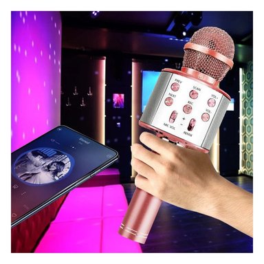 PACK4 DISPOSITIVO DE KARAOKE BLUETOOTH ORO ROSADO PARA CANTAR Y DIVERTIRSE - 5