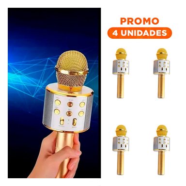 PACK4 CONTROL PORTATIL DORADO INALAMBRICO CON SONIDO CLARO Y MICROFONO Y+REGALO STICKER - 1