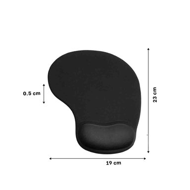 PACK4 BASE ERGONOMICA GEL NEGRO PEQUENA PARA TRABAJO Y ESTUDIO MODERNO Y+PAPEL REGALO - 4