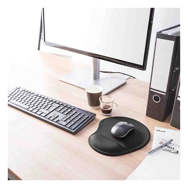 PACK4 BASE ERGONOMICA GEL NEGRO PEQUENA PARA TRABAJO Y ESTUDIO MODERNO Y+PAPEL REGALO - 5