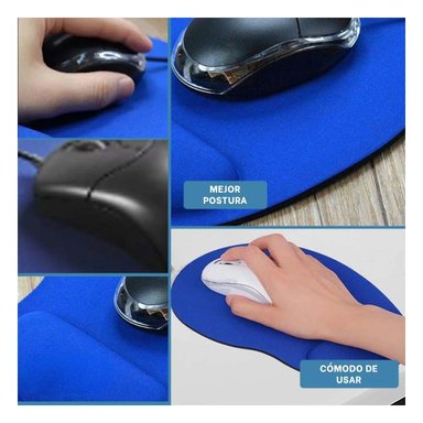PACK12 BASE GEL SUAVE AZUL CON DISENO MODERNO Y COMODO PARA COMPUTADORA Y+PAPEL REGALO - 2