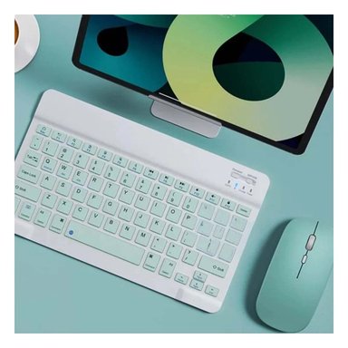PACK2 PACK CELESTE TECLADO Y MOUSE INALAMBRICO ERGONOMICO MODERNO SEGURO Y PRECISO - 5
