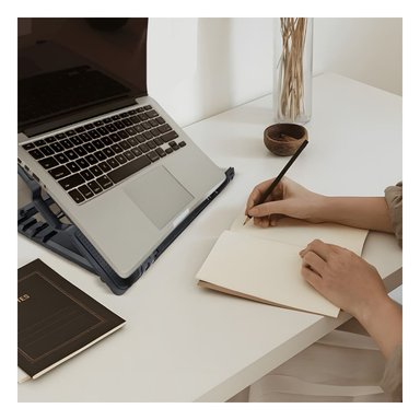 PACK6 ACCESORIO UNIVERSAL LAPTOP 1 VENTILADOR NEGRO LIGERO MODERNO Y SEGURO Y+REGALO STICKER - 5