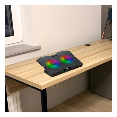 PACK4 SOPORTE 2 VENTILADORES CON PORTA CELULAR LIGERO SEGURO Y ADAPTABLE Y+REGALO STICKER - 3