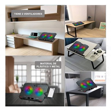 PACK2 SOPORTE 2 VENTILADORES CON PORTA CELULAR LIGERO FUNCIONAL Y MODERNO Y+PAPEL REGALO - 3