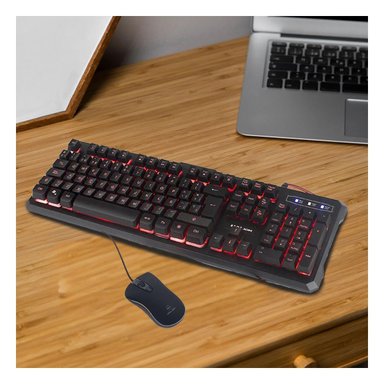 PACK2 JUEGO UNIVERSAL TECLADO Y MOUSE LIGERO VERSATIL RAPIDO Y SEGURO Y+PAPEL REGALO - 2