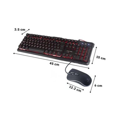 PACK2 JUEGO UNIVERSAL TECLADO Y MOUSE LIGERO VERSATIL RAPIDO Y SEGURO Y+PAPEL REGALO - 4