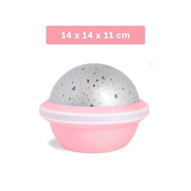 PACK12 LUZ LED GIRATORIA GALAXIA COLOR ROSADO PARA HABITACION Y+REGALO STICKER - 4