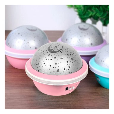 PACK12 LUZ LED GIRATORIA GALAXIA COLOR ROSADO PARA HABITACION Y+REGALO STICKER - 5