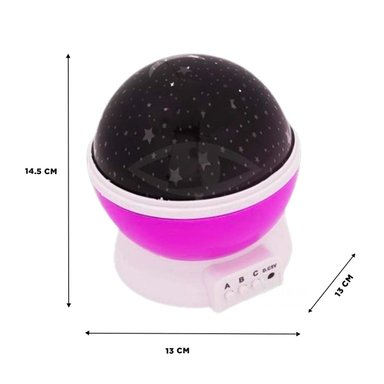 PACK6 LUZ DECORATIVA GIRATORIA DE CIELO FUCSIA Y+REGALO STICKER - 4