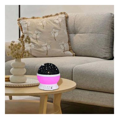 PACK6 LUZ DECORATIVA GIRATORIA DE CIELO FUCSIA Y+REGALO STICKER - 5