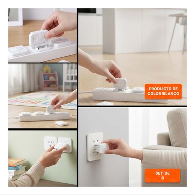 PACK12 TAPA DE ENCHUFE RECTANGULAR FORMA DE OSITO BLANCO DIMENSIONES 2,3X3,2CM Y+PAPEL REGALO - 2