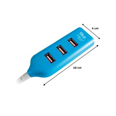 PACK4 CONECTOR USB 4 PUERTOS ALTA VELOCIDAD TURQUEZA LIGERO Y FACIL DE USAR - 4