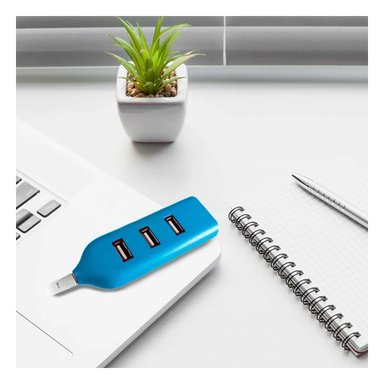 PACK4 CONECTOR USB 4 PUERTOS ALTA VELOCIDAD TURQUEZA LIGERO Y FACIL DE USAR - 5
