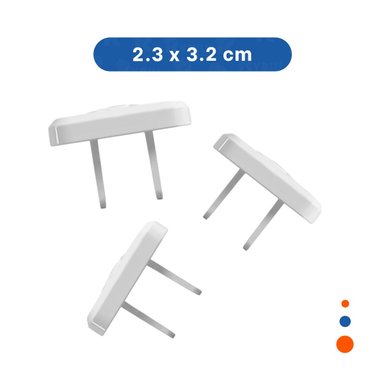 PACK2 PROTECTOR RECTANGULAR FORMA DE OSITO BLANCO PARA ENCHUFE 2,3X3,2CM Y+PAPEL REGALO - 4