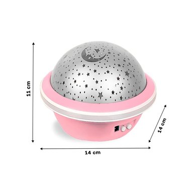 PACK2 ILUMINACION LED GIRATORIA GALAXIA ROSADO PARA CASA Y+REGALO STICKER - 4
