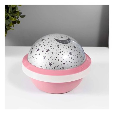 PACK2 ILUMINACION LED GIRATORIA GALAXIA ROSADO PARA CASA Y+REGALO STICKER - 5