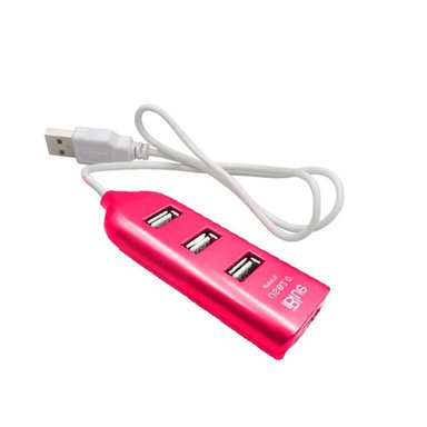 PACK2 CONECTOR ALTA VELOCIDAD USB 4 PUERTOS FUSCIA FUNCIONAL Y ADAPTABLE Y+REGALO STICKER - 2