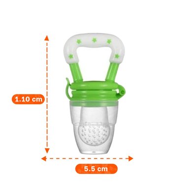 PACK4 CHUPON ALIMENTADOR CON ESTRELLITAS DE SILICONA EN COLOR VERDE SUAVE - 4