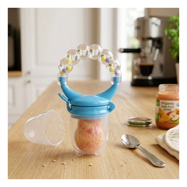 PACK2 CHUPON ALIMENTADOR INFANTIL EN COLOR BLANCO CON SILICONA Y BOLITAS Y+PAPEL REGALO - 2