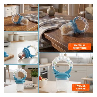 PACK2 CHUPON ALIMENTADOR INFANTIL EN COLOR BLANCO CON SILICONA Y BOLITAS Y+PAPEL REGALO - 3