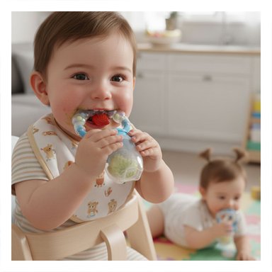 PACK2 CHUPON ALIMENTADOR INFANTIL EN COLOR BLANCO CON SILICONA Y BOLITAS Y+PAPEL REGALO - 5