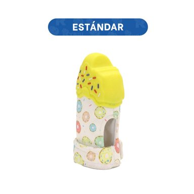 PACK6 MANOPLA INFANTIL EN COLOR AMARILLO CON FORMA DE DONA MORDEDORA Y+REGALO STICKER - 4