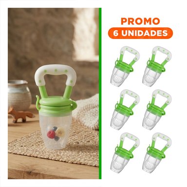 PACK6 SUCCIONADOR DE SILICONA EN COLOR VERDE CON DETALLES DE ESTRELLITAS SUAVES - 1